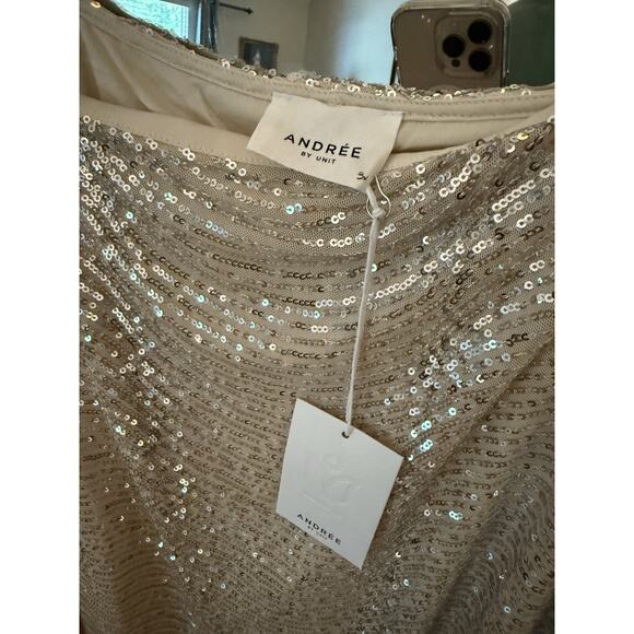 Andrée By Unit Size 1X Sparkle Sequence Short Party Dress Concert. NWT - Picture 3 of 4